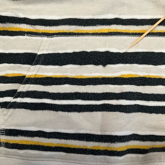 🌼4/$10🌼 HURLEY Striped Long Sleeve Top with Kangaroo Pocket - Picture 6 of 8